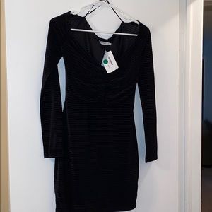 Black long sleeve dress with tags